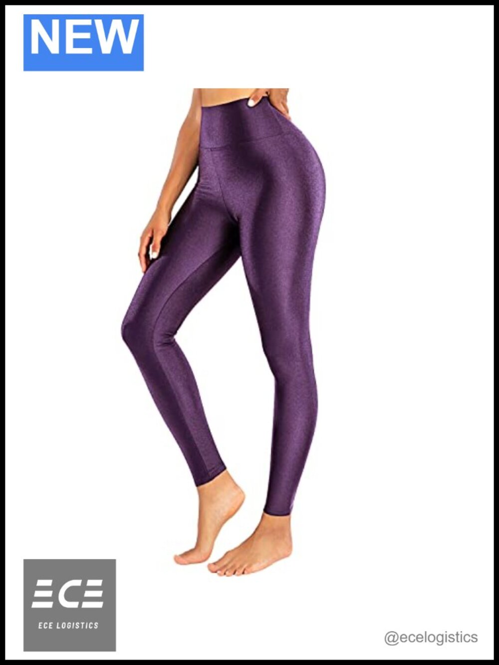 High Waisted Yoga Pants Tummy Control Shiny Workout Leggings